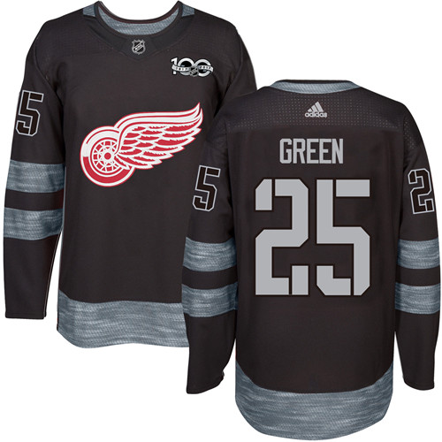 Adidas Red Wings #25 Mike Green Black 1917-100th Anniversary Stitched NHL Jersey